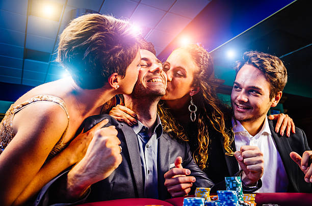 Live blackjack dealer table with cards and chips